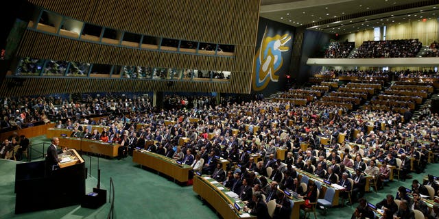Sept. 28, 2015 - Pres. Obama speaks at the 70th session of the U.N. General Assembly at U.N. headquarters.