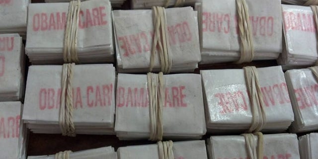 Massachusetts state troopers pulled over a vehicle carrying 1,250 bags of heroin marked "ObamaCare"
