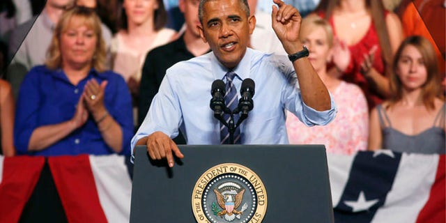 July 10, 2014: President Obama at the Paramount Theatre in Austin, Texas.