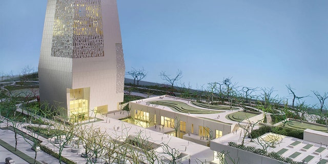 The Obama Presidential Center design as seen from one angle.