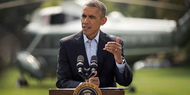 FILE: Aug. 9, 2014: President Obama speaks at the White House about the ongoing situation in Iraq.