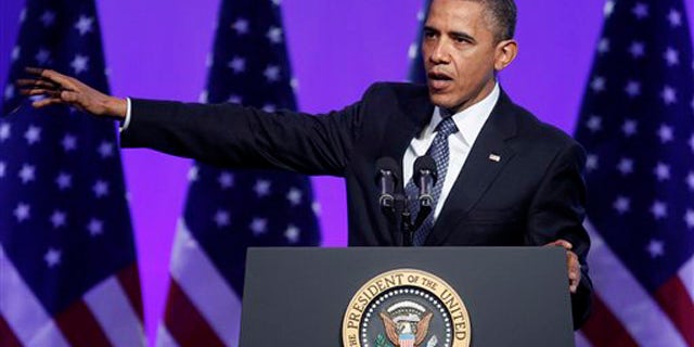 April 3, 2012: President Obama speaks at an Associated Press luncheon in Washington.