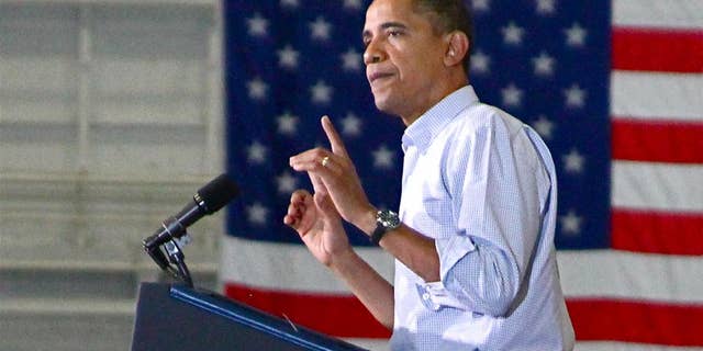 President Obama at a rally for Gubernatorial Candidate Mark Dayton (D-MN), Oct. 23 (Fox Photo)