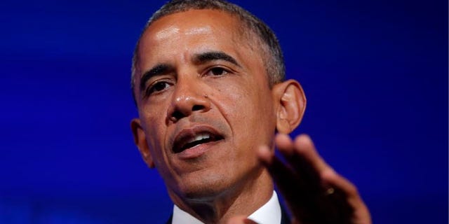 FILE: Aug. 5, 2014; President Obama speaks at the U.S. Africa Business Forum, in Washington, D.C.