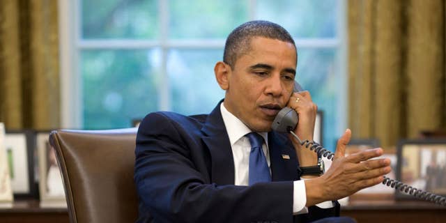 President Obama gives an interview to radio host Michael Smerconish Wednesday. (White House photo)
