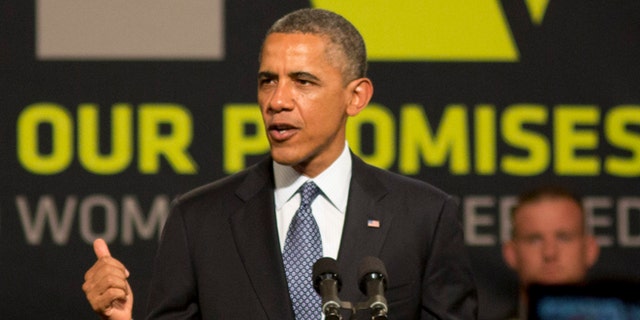 Saturday, Aug.10, 2013: President Obama speaks to injured veterans and guests at the Disabled American Veterans National Convention in Orlando, Fla.