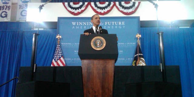 President Obama speaking Wednesday at Georgetown/Photo by Bryan Cole on behalf of Travel Pool