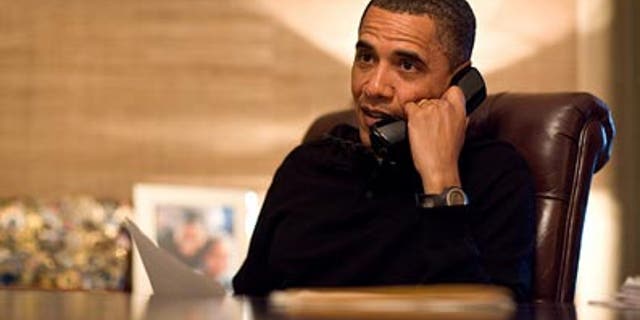 President Obama speaks with Elena Kagan on Sunday, May 9. White House photo