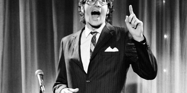 Feb. 25, 1978: Image released by NBCU Photo Bank shows Tom Davis during "The Franken and Davis Show" skit on "Saturday Night Live."