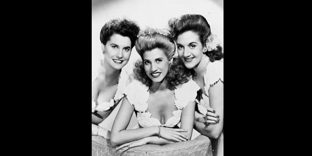 This 1947 publicity photo shows the pop vocal trio, The Andrews Sisters, from left, Maxine Andrews, Patty Andrews, and LaVerne Andrews. Patty Andrews died Wednesday, Jan. 30, 2013, at her home in suburban Northridge of natural causes, said family spokesman Alan Eichler.