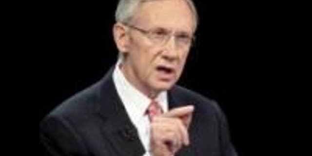 Sen. Majority Leader Harry Reid speaks at an Oct. 14 debate / AP