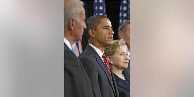 FILE: President-elect Obama announcing his national security team in 2008/AP