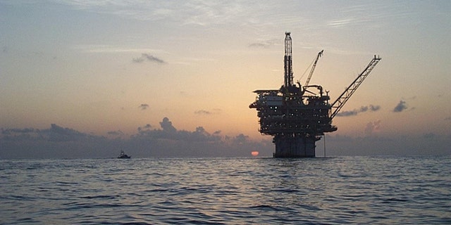 This Kerr-McGee handout photo shows the company's Gunnison spar truss oil facillity in the Gulf of Mexico.