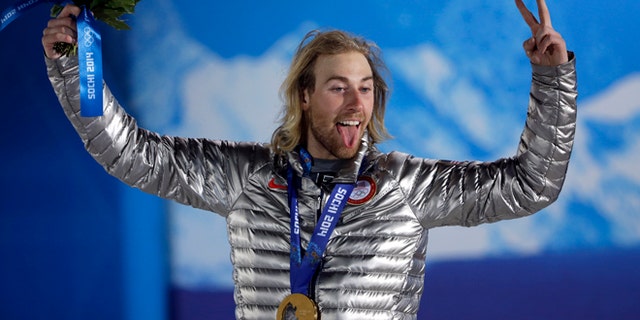 Feb. 8, 2014: U.S. Olympic gold medal winner Sage Kotsenburg in Sochi, Russia.