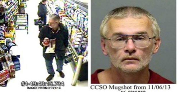 In this combo made from photos taken Jan. 21, 2014, left, and Nov. 6, 2013, and supplied by the Clackamas County Sheriff's office shows Kelly Vern Swodoba. A grand jury transcript released Monday, April 21, 2014, reveals that Swodoba, killed last month in a gunfight with Portland police, had stalked over a dozen girls, rating them by number, and prepared his van as a 'moveable dungeon' or 'torture chamber' with chains mounted to the floor, ropes, zip ties, a box of latex gloves, and teen pornography. (AP Photo/Clackamas County Sheriff)