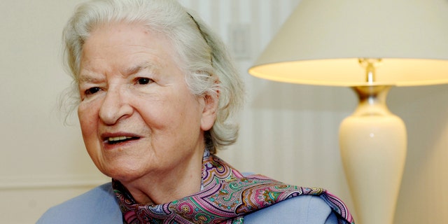 Nov. 27, 2005. P.D. James  as she discusses her latest novel, "The Lighthouse," another mystery featuring Scotland Yard detective Adam Dalgliesh, during an interview in New York.