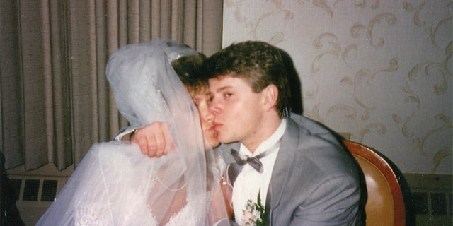 Pamela and Gregg Smart on their wedding day.