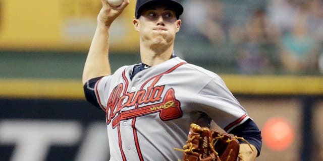 Atlanta Braves starting pitcher Matt Wisler throws during the first inning of a baseball game against the Milwaukee Brewers Monday, July 6, 2015, in Milwaukee. (AP Photo/Morry Gash)