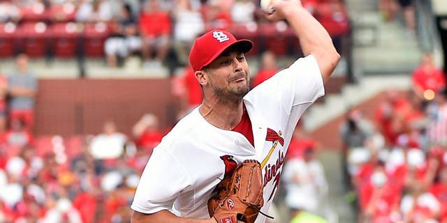 Aug 13, 2015; St. Louis, MO, USA; St. Louis Cardinals starting pitcher Tyler Lyons (70) pitches in the first inning against the Pittsburgh Pirates at Busch Stadium. Mandatory Credit: Jasen Vinlove-USA TODAY Sports