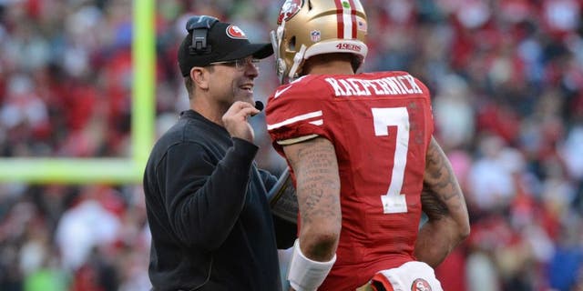 Jim Harbaugh had a contentious relationship with Jed York at the end of his tenure in San Francisco. (Kyle Terada-USA Today Sports)