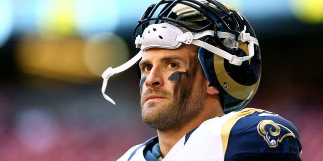 Dec 8, 2013; Phoenix, AZ, USA; St. Louis Rams defensive end Chris Long (91) against the Arizona Cardinals at University of Phoenix Stadium. Mandatory Credit: Mark J. Rebilas-USA TODAY Sports