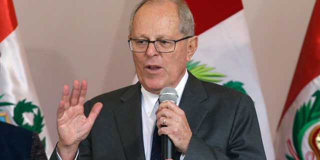 Peru's president-elect Pedro Pablo Kuczynski speaks during a news conference in Lima, Peru. (AP Photo/Martin Mejia)