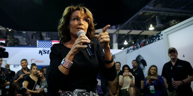 Sarah Palin speaks in Las Vegas, Jan. 22, 2015.