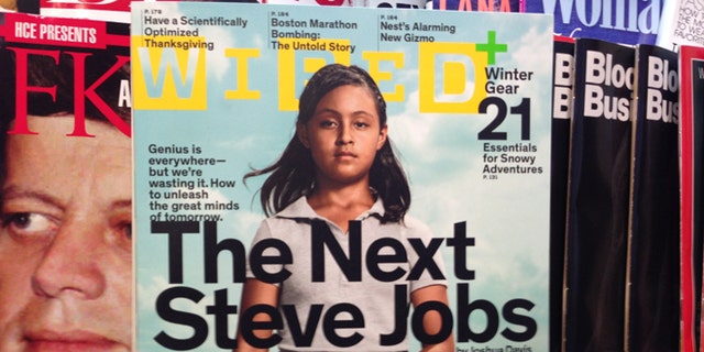A photo of the cover of Wired Magazine on a newsstand in New York City.
