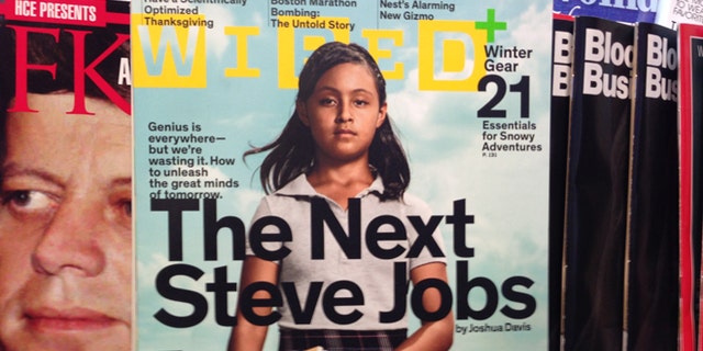 A photo of the cover of Wired Magazine on a newsstand in New York City.