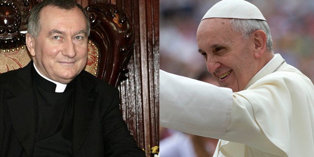 Vatican's Secretary of State Pietro Parolin (left) and Pope Francis (right).