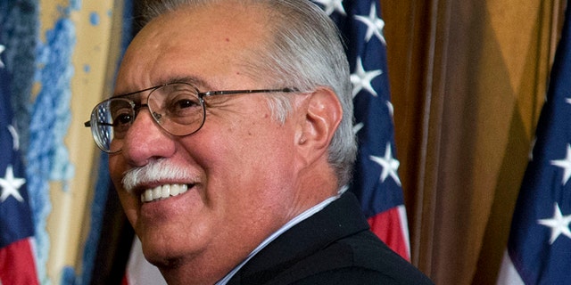 FILE - In this Jan. 3, 2013 file photo, Rep. Ed Pastor, D-Ariz. is seen on Capitol Hill in Washington. Pastor, a Democrat who is the senior member of Arizona's U.S. House delegation, has announced he will retire at the end of this current term. (AP Photo/ Evan Vucci, File)