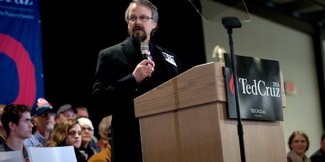 Pastor Tim Remington during Ted Cruz rally on Sat. March 5, 2016 in Coeur d'Alene, Idaho.