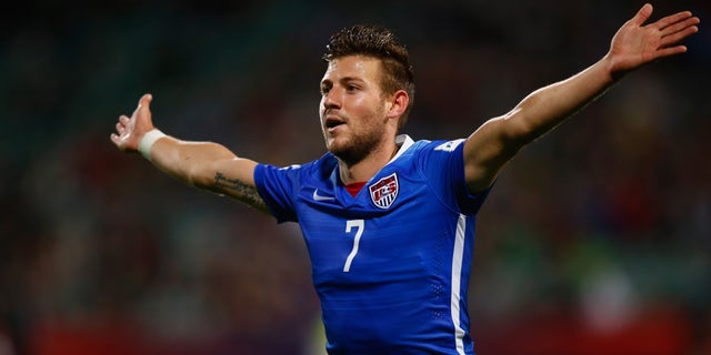 AUCKLAND, NEW ZEALAND - JUNE 02: Paul Arriola of the USA celebrates his goal during the FIFA U-20 World Cup New Zealand 2015 Group A match between New Zealand and the United States at North Harbour Stadium on June 2, 2015 in Auckland, New Zealand. (Photo by Phil Walter/Getty Images)