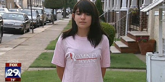 Samantha Pawlucy's lawsuit claims her school district let other students harass her over her Romney T-shirt.