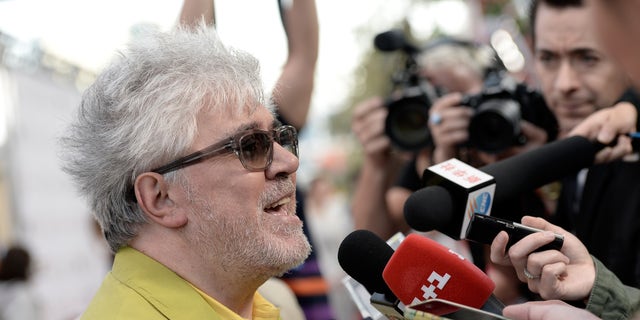 Filmmaker Pedro Almódovar at the premiere "So Excited!" on June 13, 2013 in Los Angeles, California.