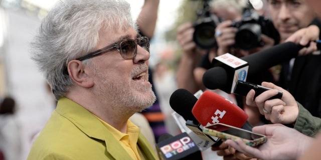 Filmmaker Pedro Almódovar at the premiere "So Excited!" on June 13, 2013 in Los Angeles, California.