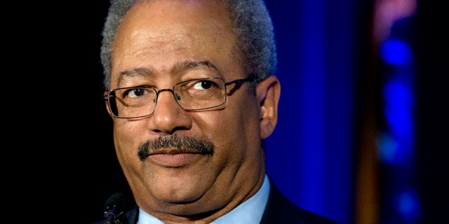 In this May 7, 2015 photo, Rep. Chaka Fattah, D-Pa., speaks during a My Brother's Keeper town hall at the School of the Future in Philadelphia. Fattah, an 11-term Democrat from Philadelphia, was indicted Wednesday, July 29, 2015, on charges that he misappropriated hundreds of thousands of dollars of federal, charitable and campaign funds. (AP Photo/Matt Rourke)