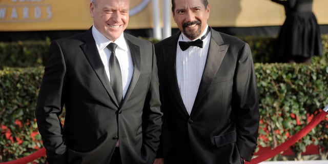Jan. 27, 2013: File photo shows actors Dean Norris, left, and Steven Michael Quezada at the 19th Annual Screen Actors Guild Awards in Los Angeles.