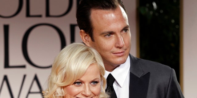 Jan. 15, 2012: Actors Amy Poehler, left, and Will Arnett arrive at the 69th Annual Golden Globe Awards in L.A.