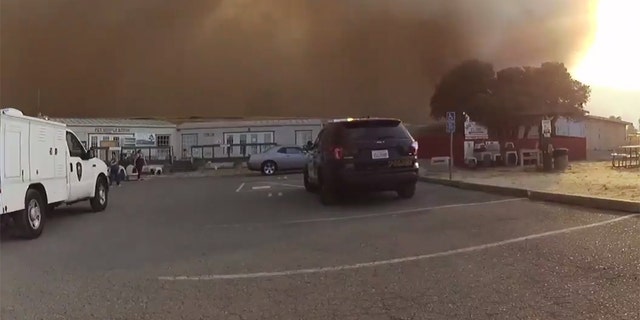 The SPCA called Vacaville police for help in evacuating around 60 dogs and some cats as the fast-moving Nelson Fire threatened the area in California.