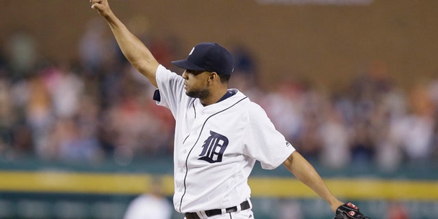 Detroit Tigers relief pitcher Francisco Rodriguez on Tuesday, May 24, 2016, in Detroit.