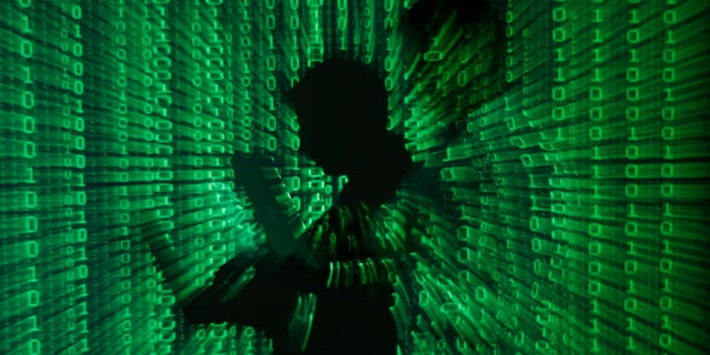 An illustration picture shows a projection of binary code on a man holding a laptop computer, in an office in Warsaw June 24, 2013. REUTERS/Kacper Pempel (POLAND - Tags: BUSINESS TELECOMS TPX IMAGES OF THE DAY) - RTX10ZB5