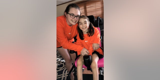 9-year old Rylee Sanford suffers from bilateral close-lipped schizencephaly, a condition that leaves her confined to a special type of wheelchair.