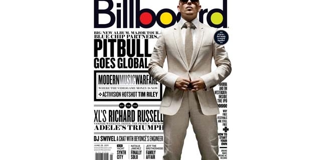 June 23, 2011: International superstar Pitbull on the cover of Billboard magazine's latest issue.