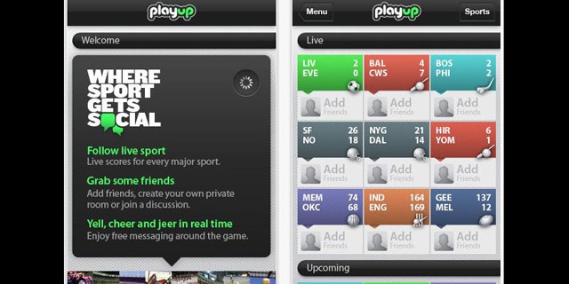 The PlayUp application lets you follow a live sporting event with your friends no matter where they are around the country.
