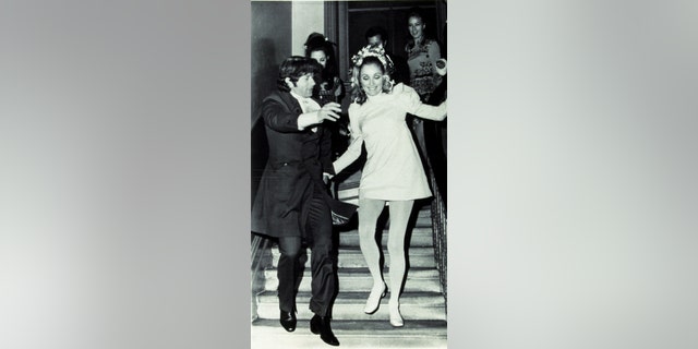 Sharon Tate seen in this file photo from her wedding to Roman Polanski in 1968.