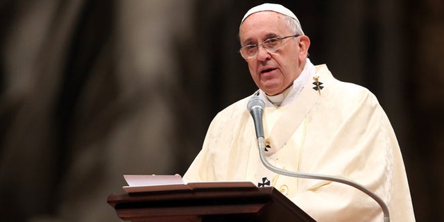 VATICAN CITY, VATICAN - DECEMBER 12: Pope Francis attends an Eucharist celebration on the feast of Our Lady of Guadalupe at the St. Peter's Basilica on December 12, 2014 in Vatican City, Vatican. Pope Francis delivered the homily at Mass in St Peter's Basilica to mark the Feast of Our Lady of Guadalupe. (Photo by Franco Origlia/Getty Images)