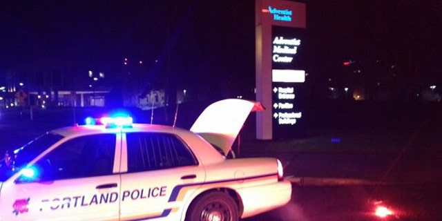 Feb. 17, 2013: Police investigate a shooting near a Portland hospital.