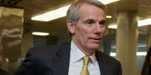 FILE: Dec. 12, 2014: Sen. Rob Portman, R-Ohio, on Capitol Hill in Washington, D.C.