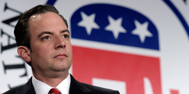 FILE: Jan. 24, 2014: Republican National Committee chairman Reince Priebus at the group'swinter meeting in Washington, D.C.